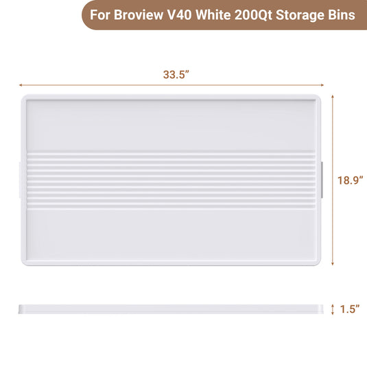 1 Pack Lids for Broview V40 50Gal/200Qt Stackable Storage Bins with Lid