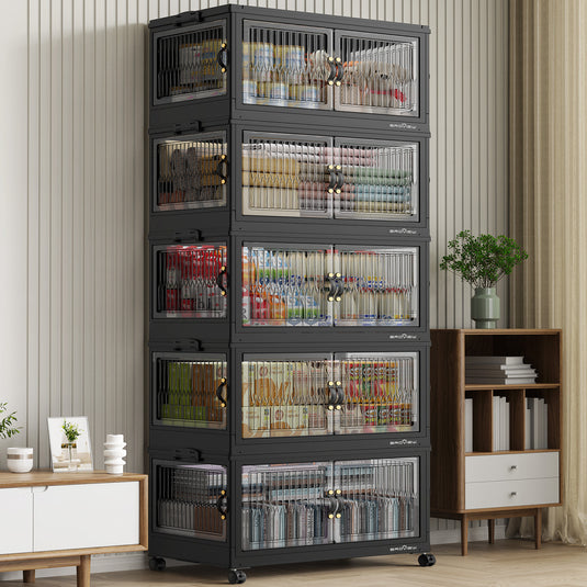 V8F 30Gal Stackable Storage Basket with Lids